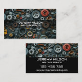 溶接機男らし金溶接サービス鋼材 名刺 (正面/裏面)