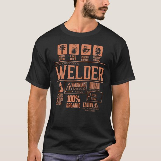溶接機男性へ溶接 Tシャツ (正面)