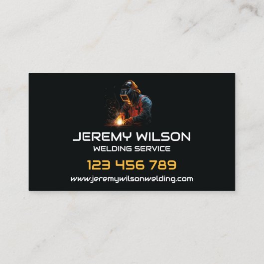 溶接機金属溶接サービス製作鋼材 名刺 (裏面)