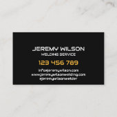 溶接機金属溶接サービス製作鋼材 名刺 (裏面)