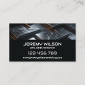 溶接機金属溶接サービス製作鋼材 名刺 (裏面)