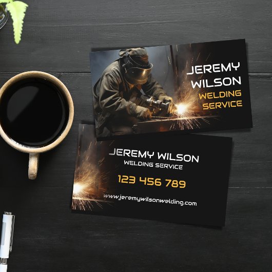 溶接機金属溶接サービス製作鋼材 名刺