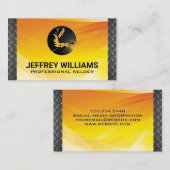 溶接機 | めっき鋼 | 火の背景 名刺 (正面/裏面)