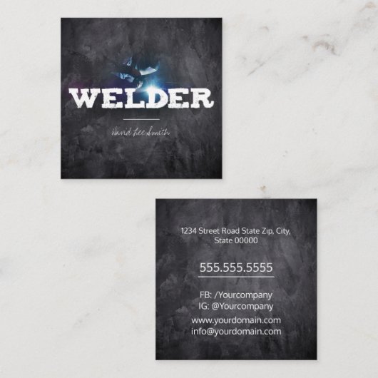 溶接機 スクエア名刺 (正面/裏面)