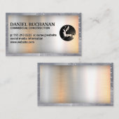 溶接機 | メタリック | 鉄鋼とリベット 名刺 (正面/裏面)