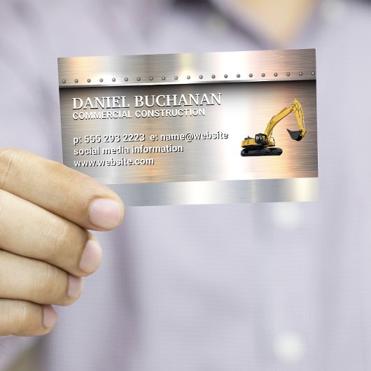 溶接機 |リベットで金属ブラシ |ブルドーザー 名刺