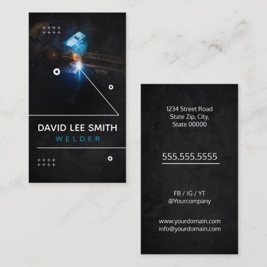 溶接機/溶接サービス 名刺 (正面/裏面)
