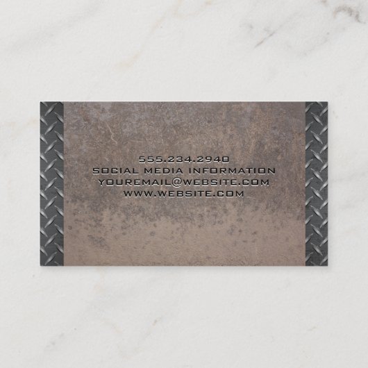 溶接機 |金属リベット |めっき鋼製名刺 名刺 (裏面)