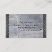 溶接機 | 金属リベット | ダイヤモンドメッキ鋼 名刺 (裏面)