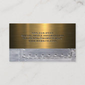 溶接機 | 金属リベット | メタリック 名刺 (裏面)