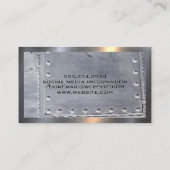 溶接機 | 金属リベット | 火花 | メタリック 名刺 (裏面)