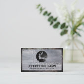 溶接機 |金属リベット |錆びた金グランジ属 名刺 (スタンド正面)