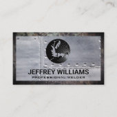 溶接機 |金属リベット |錆びた金グランジ属 名刺 (正面)