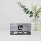 溶接機 | 金属リベット | 錆びた金属 名刺 (スタンド正面)