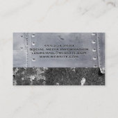 溶接機 | 金属リベット | 錆びた金属 名刺 (裏面)