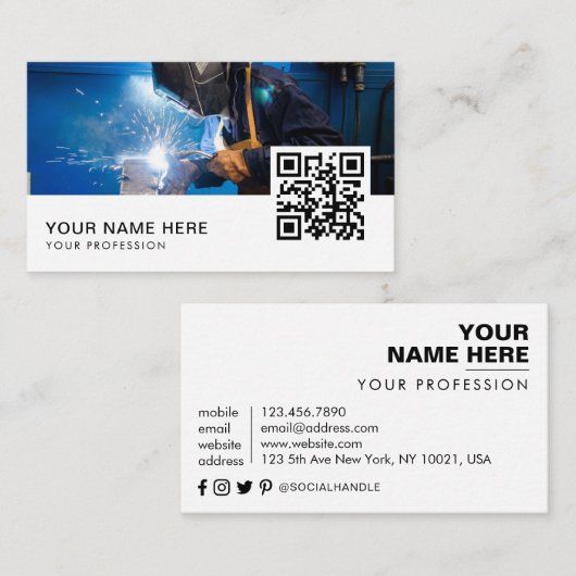 溶接機QRコード 名刺 (正面/裏面)