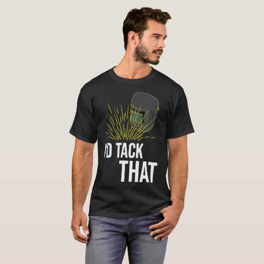 溶接溶接おもしろい私はMigレトロ設計をタック Tシャツ (正面フル)