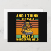 溶接溶接機の金属溶接ギフト ポストカード (正面/裏面)