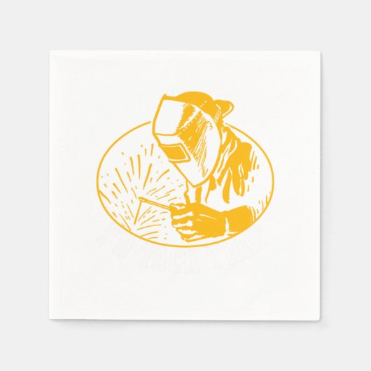 溶接溶接機のIDタック スタンダードカクテルナプキン (正面)