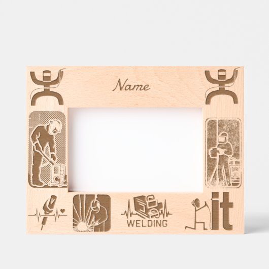 溶接溶接機カスタム用ギフト レーザー彫刻フレーム (正面)