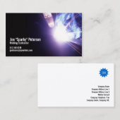 溶接火花パープル 名刺 (正面/裏面)