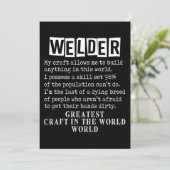 溶接職人専門の溶接金属ギフト 招待状 (スタンド正面)