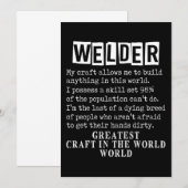 溶接職人専門の溶接金属ギフト 招待状 (正面/裏面)