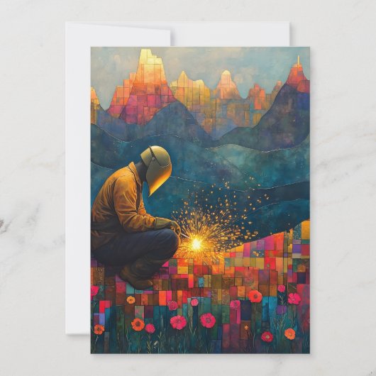 溶接芸術プリント – 溶接機招待プライドイベント 招待状 (正面)