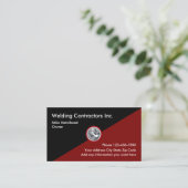 溶接請負業者の名刺 名刺 (スタンド正面)