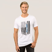 溶接 – アメリカ溶接機の国旗 トライブレンドTシャツ (正面全面)