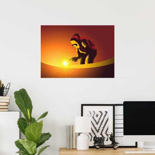 溶接 ポスター (ホームオフィス)