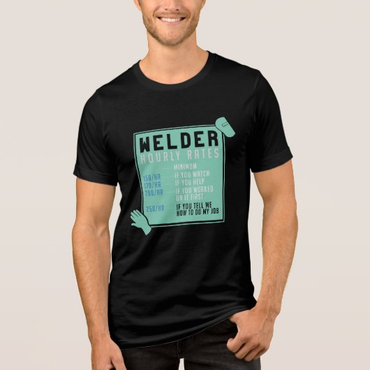 溶接 – 溶接機の時間当り料金 トライブレンドＴシャツ (正面)