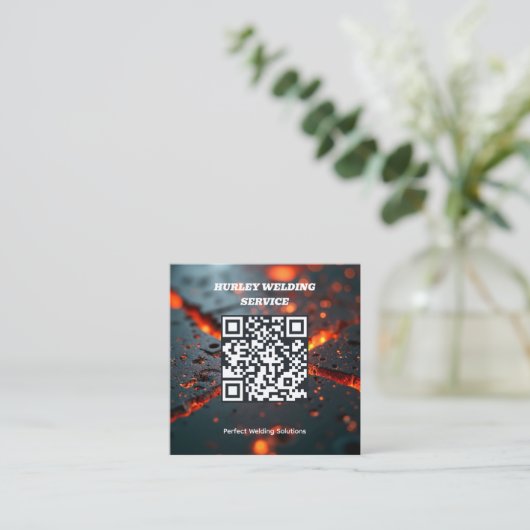 溶接QR スクエア名刺 (スタンド正面)