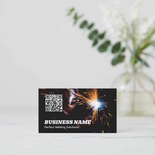 溶接QR 名刺 (スタンド正面)