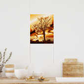 溶融した金ゴールド ポスター (キッチン)