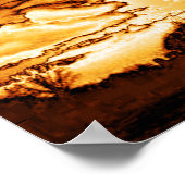 溶融した金ゴールド ポスター (角)