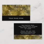 溶融した「金ゴールド」プリント名刺（黒） 名刺 (正面/裏面)