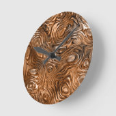 溶融した「銅」プリントウォールクロック ラウンド壁時計 (傾斜)