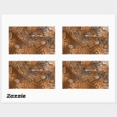 溶融した「銅」プリントシール長方形 長方形シール (シート)