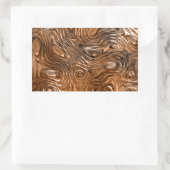 溶融した「銅」プリントシール長方形 長方形シール (バッグ)