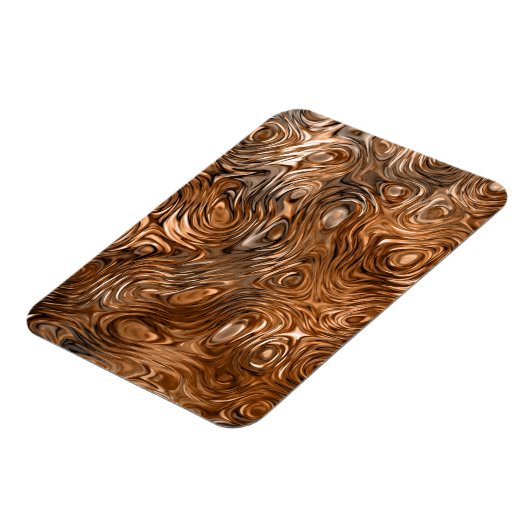 溶融した「銅」プリントプレミアムマグネット マグネット (左側)