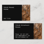 溶融した「銅」プリント名刺のサイドブラック 名刺 (正面/裏面)