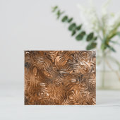 溶融した「銅」プリント葉書 ポストカード (スタンド正面)