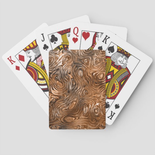 溶融した「銅」プリント遊カード トランプ (裏面)