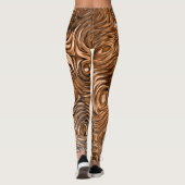 溶融した「銅」プリント レギンス (裏面)