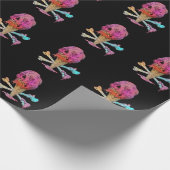 溶融アイスクリーム滴下スカル ラッピングペーパー (角)