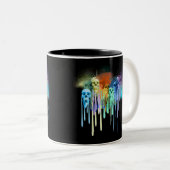 溶融インカラフルクスカル ツートーンマグカップ (正面右)