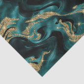 溶融エレガントティール（緑がかった色）及び金ゴールドグリッター誕生日 薄葉紙 (詳細)