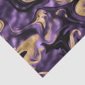 溶融エレガント紫および金箔誕生日 薄葉紙 (詳細)