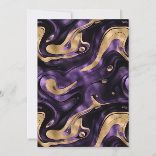 溶融エレガント紫と金箔の甘さ16 招待状 (裏面)